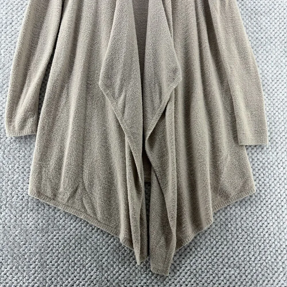 Barefoot Dreams Bamboo Chic Lite Cardigan Women S/M Oatmeal Open Front Cozy Chic